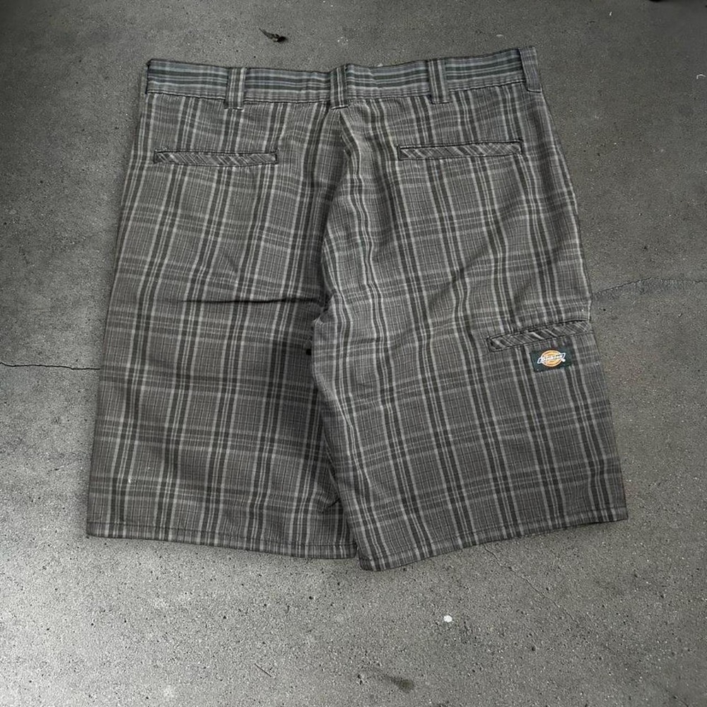 Y2K men's Dickies black plaid baggy grunge skater shorts Size 34